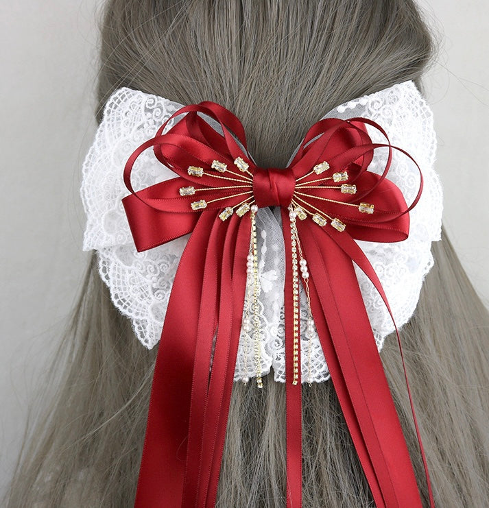 Retro style, Princess liked, Long Tail Hair Bow