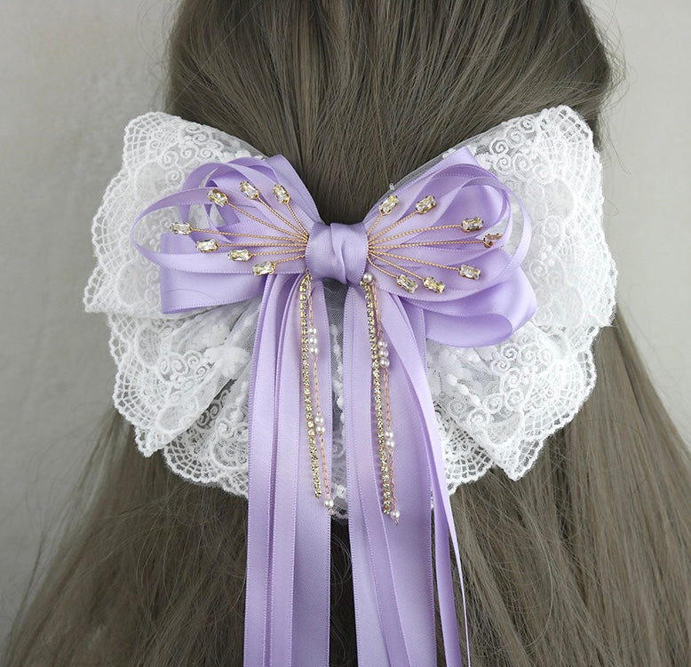 Retro style, Princess liked, Long Tail Hair Bow