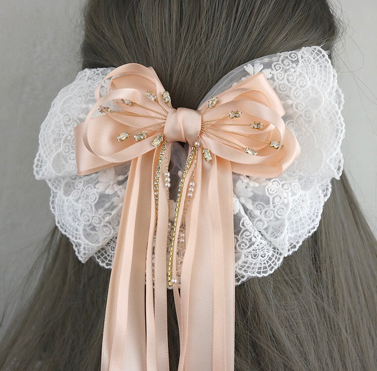 Retro style, Princess liked, Long Tail Hair Bow