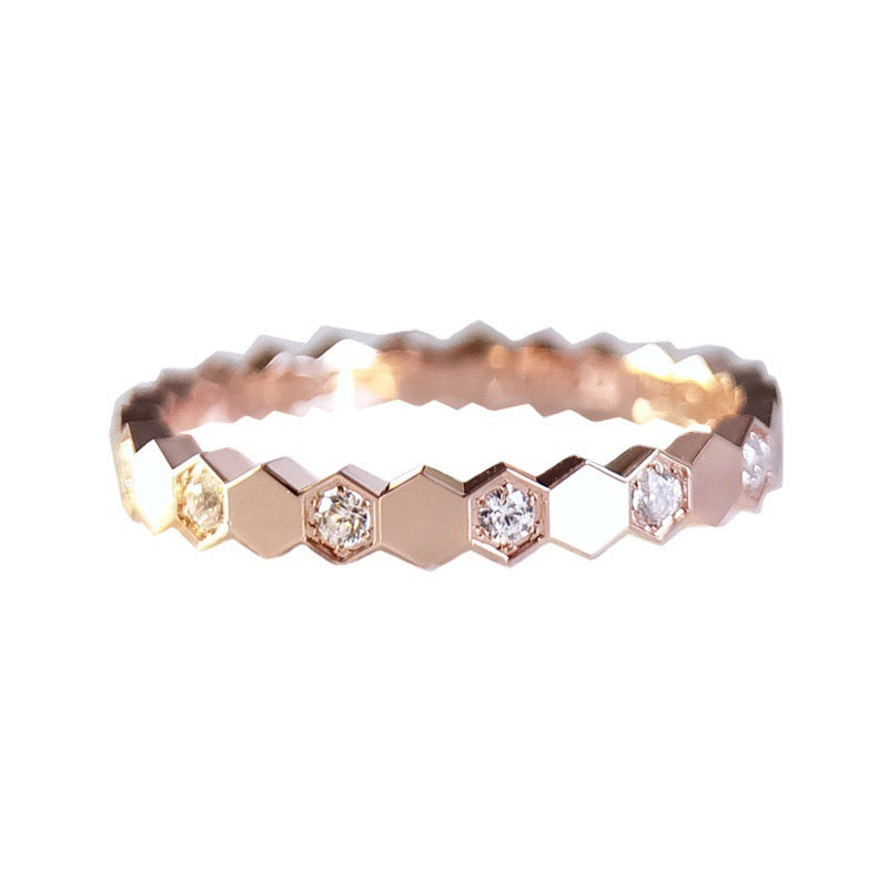 Hexagon design 6 rings in set