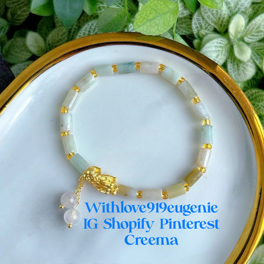 DIY Jade’s beads bracelets by withlove919eugenie @pinterest @instagram @Facebook @creema @Depop @snapchat @shopify