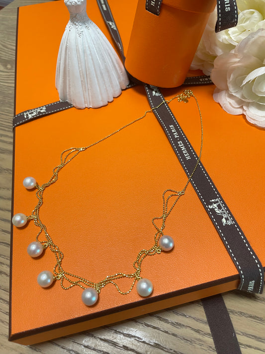 S925 silver with freshwater pearls necklace
